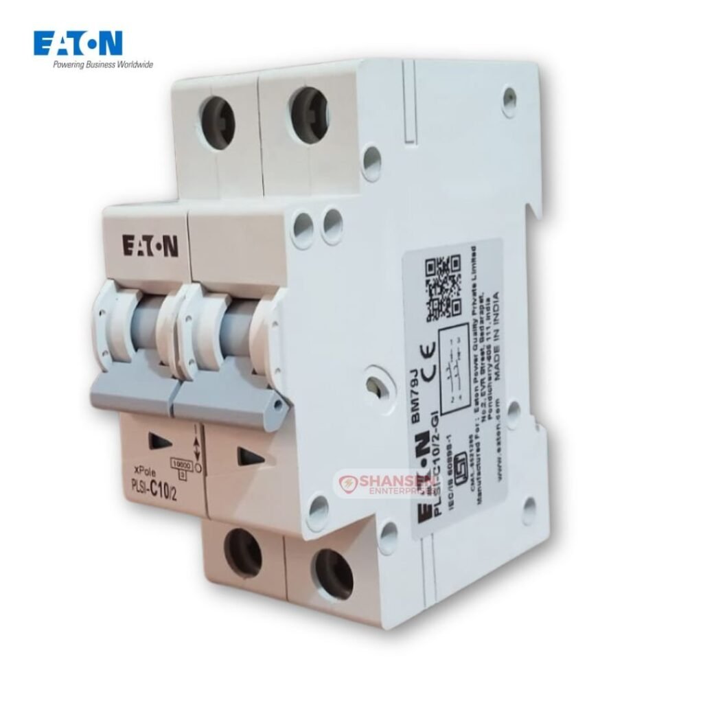 Eaton PLSI‑C10/2‑GI Miniature Circuit Breaker-10 A, Type C, 2-Pole, 10 kA