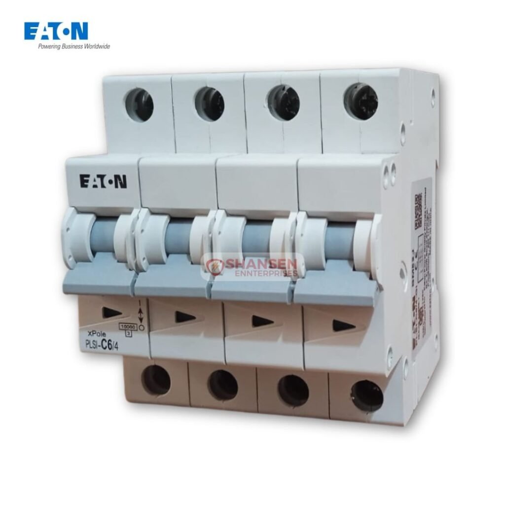 Eaton PLSI‑C6/4‑GI 4-Pole, 6A, 10kA MCB (C-Curve)